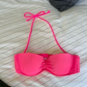Victoria’s Secret Neon Pink Bikini Swim Push Up Top